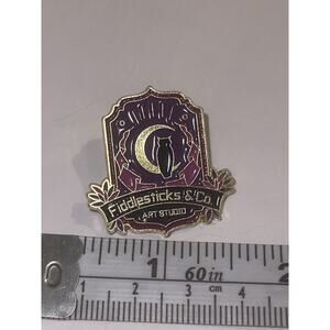 Fiddlesticks And CO Moon Owl Halloween Mystical Pin Brooch